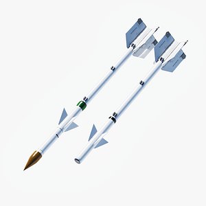 3D model R-3S R-3R Air to Air Missile Low-Poly