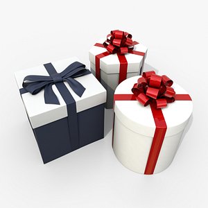 3D Gift Boxes - Signature Shapes Trio model