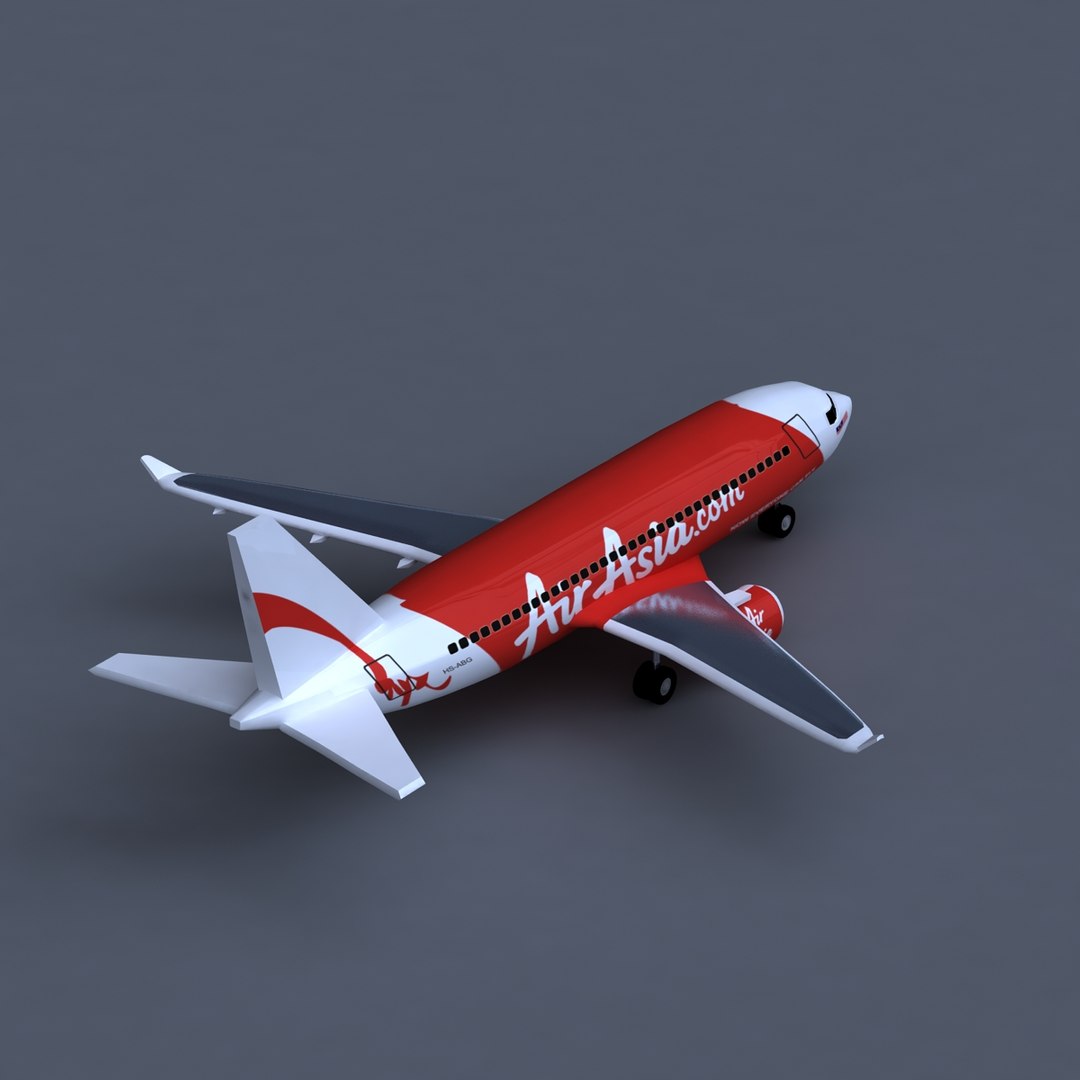 air asia airbus a320 3d model