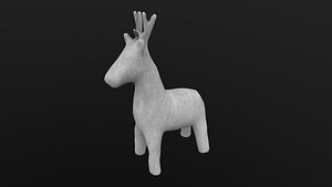 3D Horse Statue AR VR PBR  Lowpoly with game ready 3d Model
