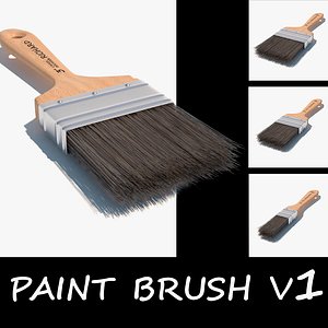 3D model Paint Brushes VR / AR / low-poly