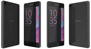 3d sony xperia e5 black model