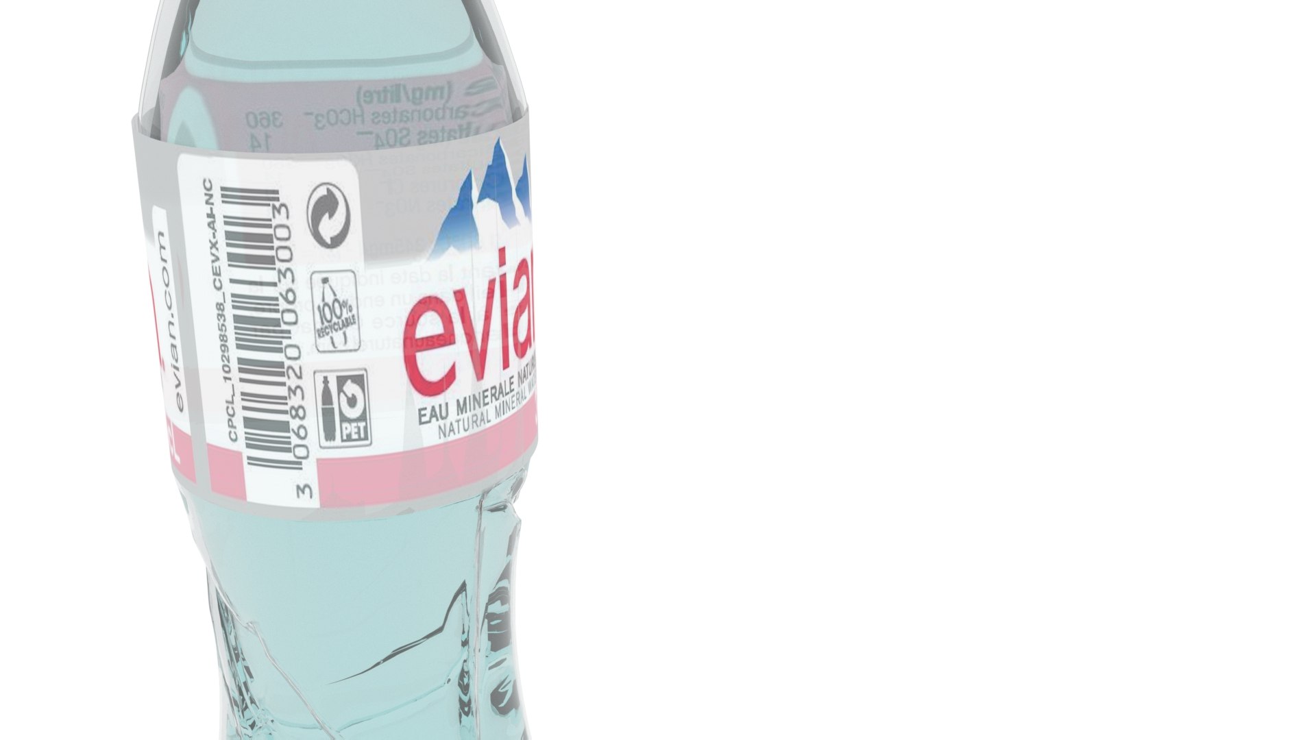 Bottle Evian 33cl 3D Model - TurboSquid 1705323