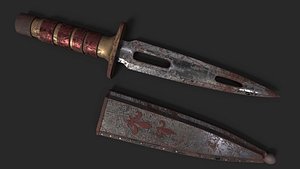 3D Medieval dagger