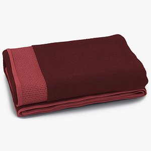3d model towel red fur