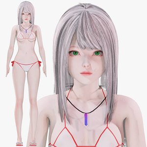 Bikini clothes 0025 - Rig - Unreal - Unity - Blender - Animated - Realistic Female Character