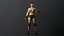 3D Cartoonish Female Fighter model