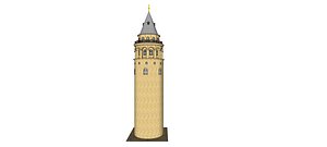 galata tower 3D model