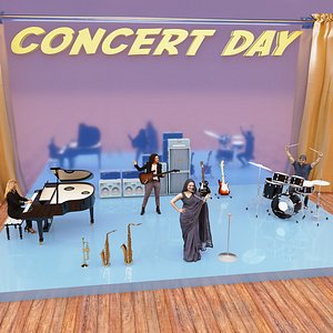 Concert Day 4K 3D model