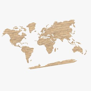 Wooden Wall World Map