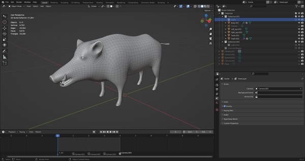 Fur Wild Boar Rigged in Blender3Dモデル - TurboSquid 1990602