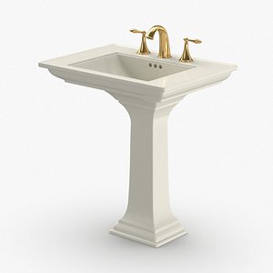 3D classical-bathroom-sink---water-off model