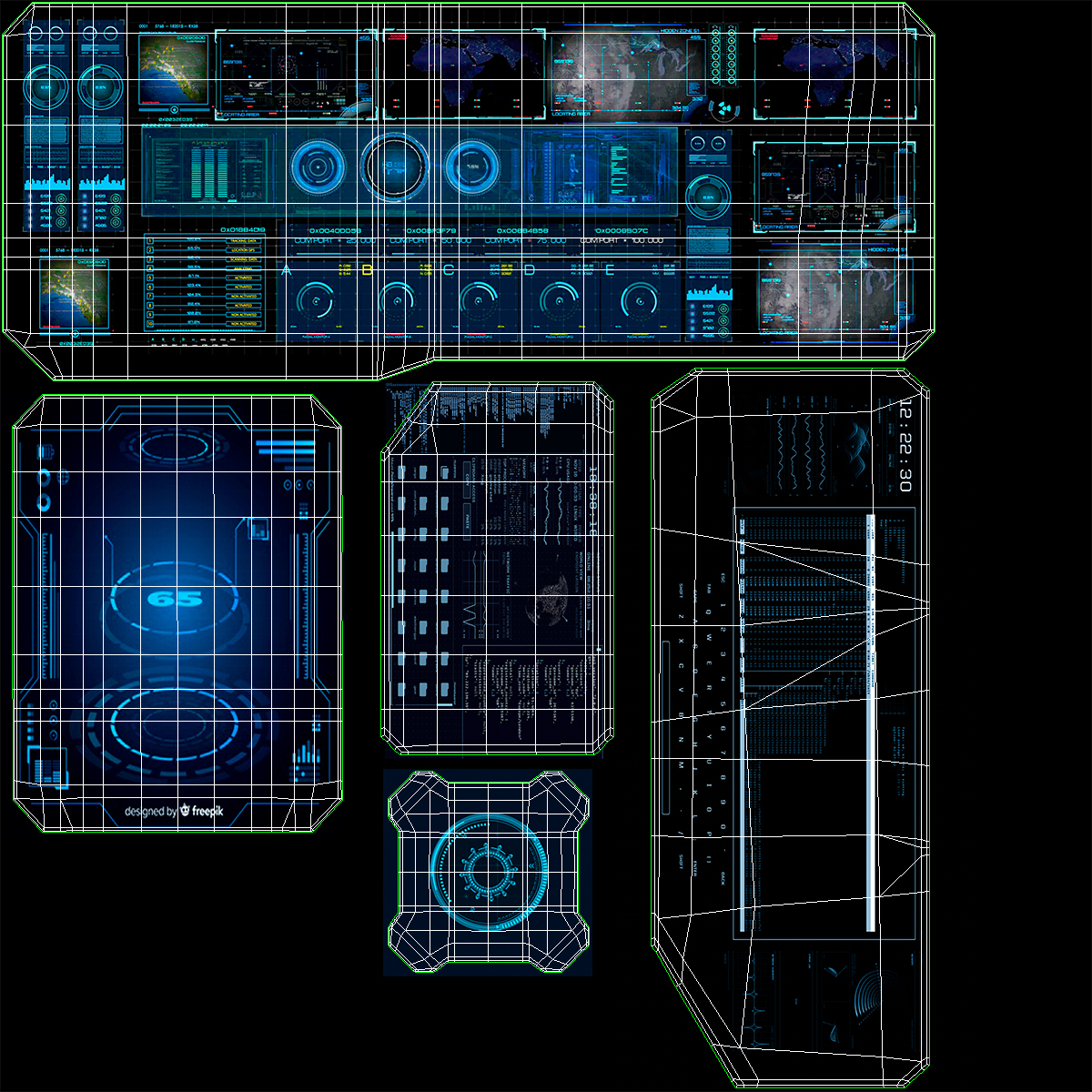 Hologram remote control panel 3D model - TurboSquid 1419693