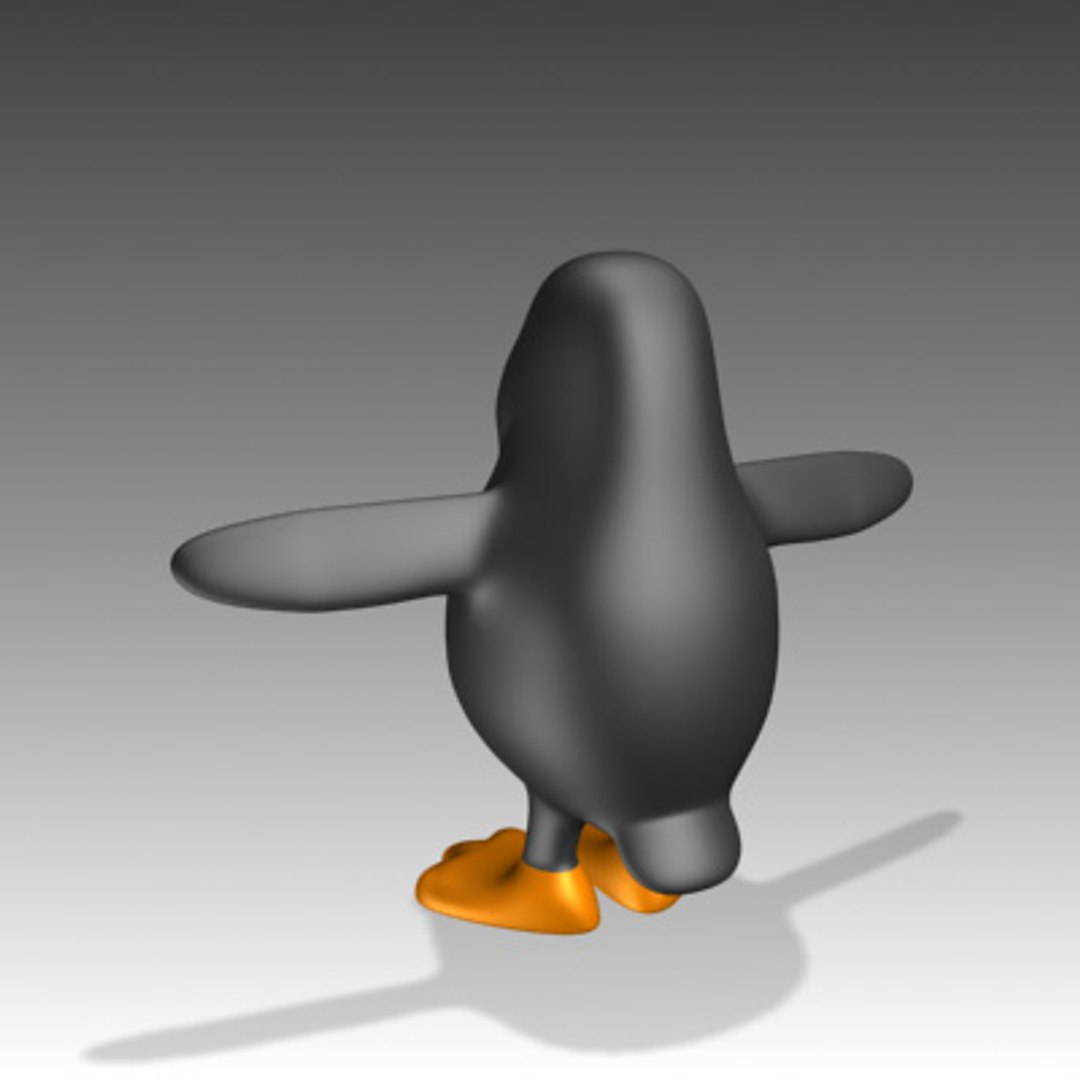 Linux Penguin 3d Max