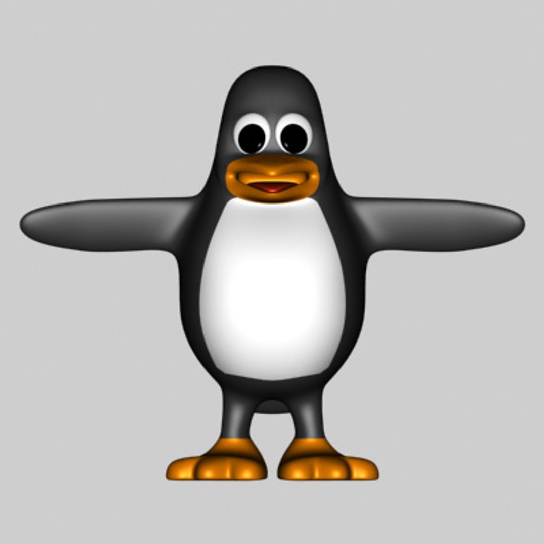 Linux Penguin 3d Max