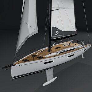 Beneteau First 60 3D Yacht PBR model 3D model