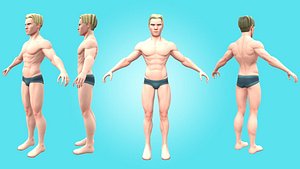 3D Rick - Stylized Male Character - Rigged