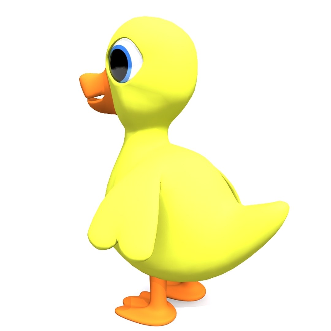 3d Model Cartoon Duck