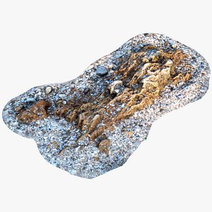 small limestone stones 3D