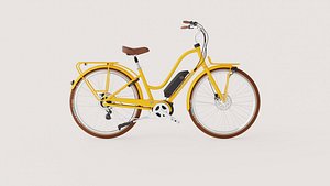Step-Through Electric Commuter Bicycle with Cargo Racks