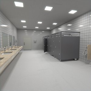 Public Restroom Modular Pack 3D model