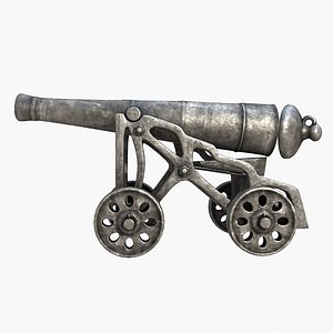 medieval cannon obj
