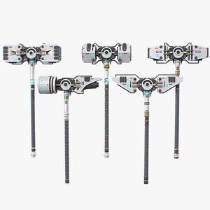 Scifi hammer collection 3D model