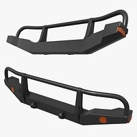Off-Road Front Bumper with Grille Guard Black