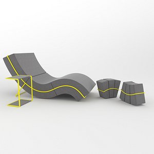Curve Frame Sofa Set
