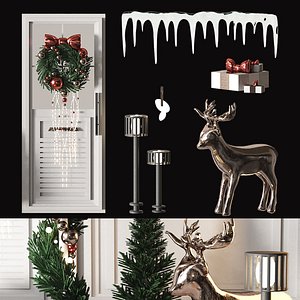 Set for winter holidays 3D model