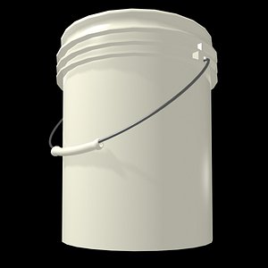 free plastic bucket 3d model