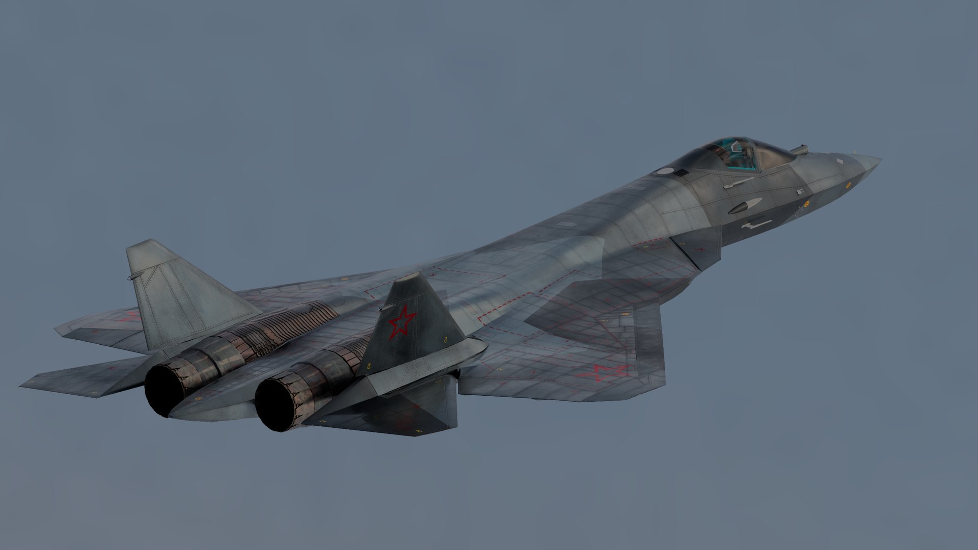 3D model Sukhoi su-57 Fifth generation Fighter Jet https://p.turbosquid.com/ts-thumb/aG/QCzobD/Zf/b/jpg/1787397652/1920x1080/fit_q87/ec0df4dc4a324a6ded95d554929ad5b5edc15b73/b.jpg