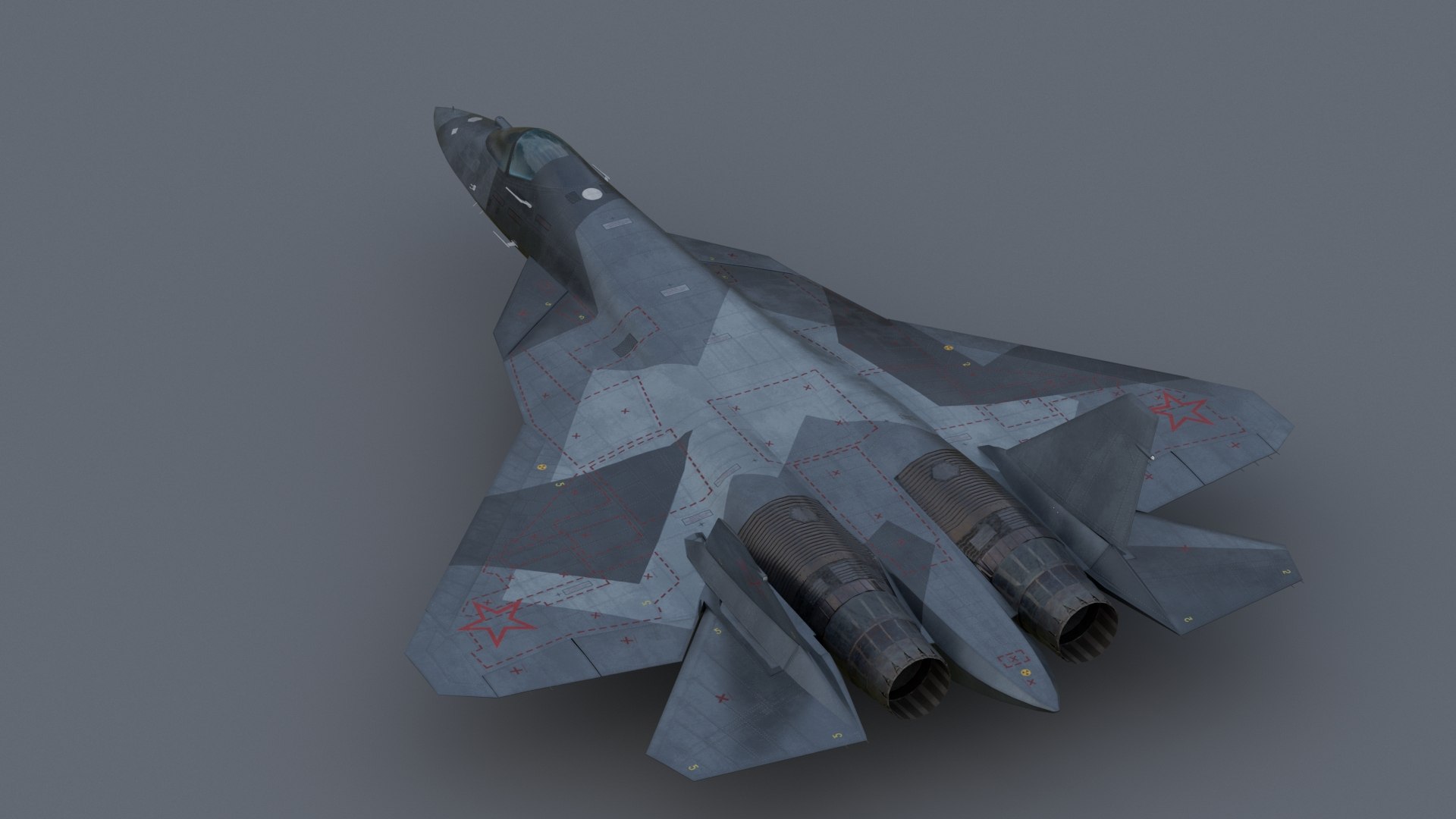 3D model Sukhoi su-57 Fifth generation Fighter Jet https://p.turbosquid.com/ts-thumb/aG/QCzobD/lC/3/jpg/1787397643/1920x1080/fit_q87/c90464925d8b6a1910b2e016d7ba0daf12c8d66d/3.jpg