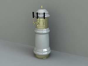 3d draft beer decorative tower model