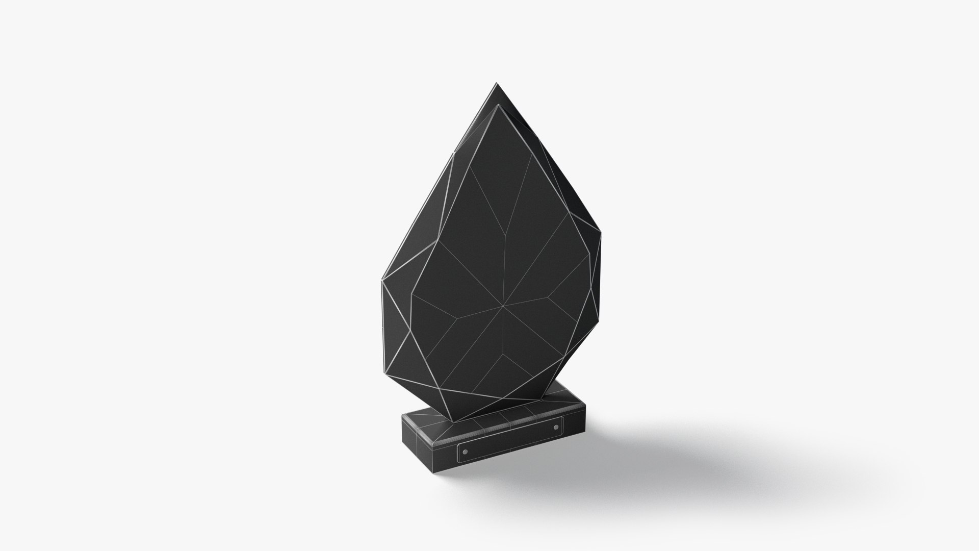 3D model Arrow Glass Award Trophy - crystal plaque trophies ...
