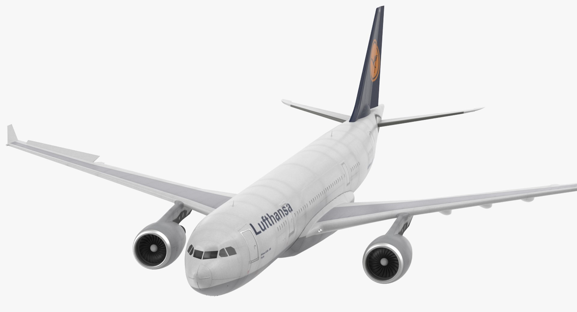 Airbus A330-P2F Lufthansa Rigged 3D model preview