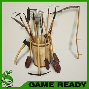 Low Poly Farm Garden Tool Pack
