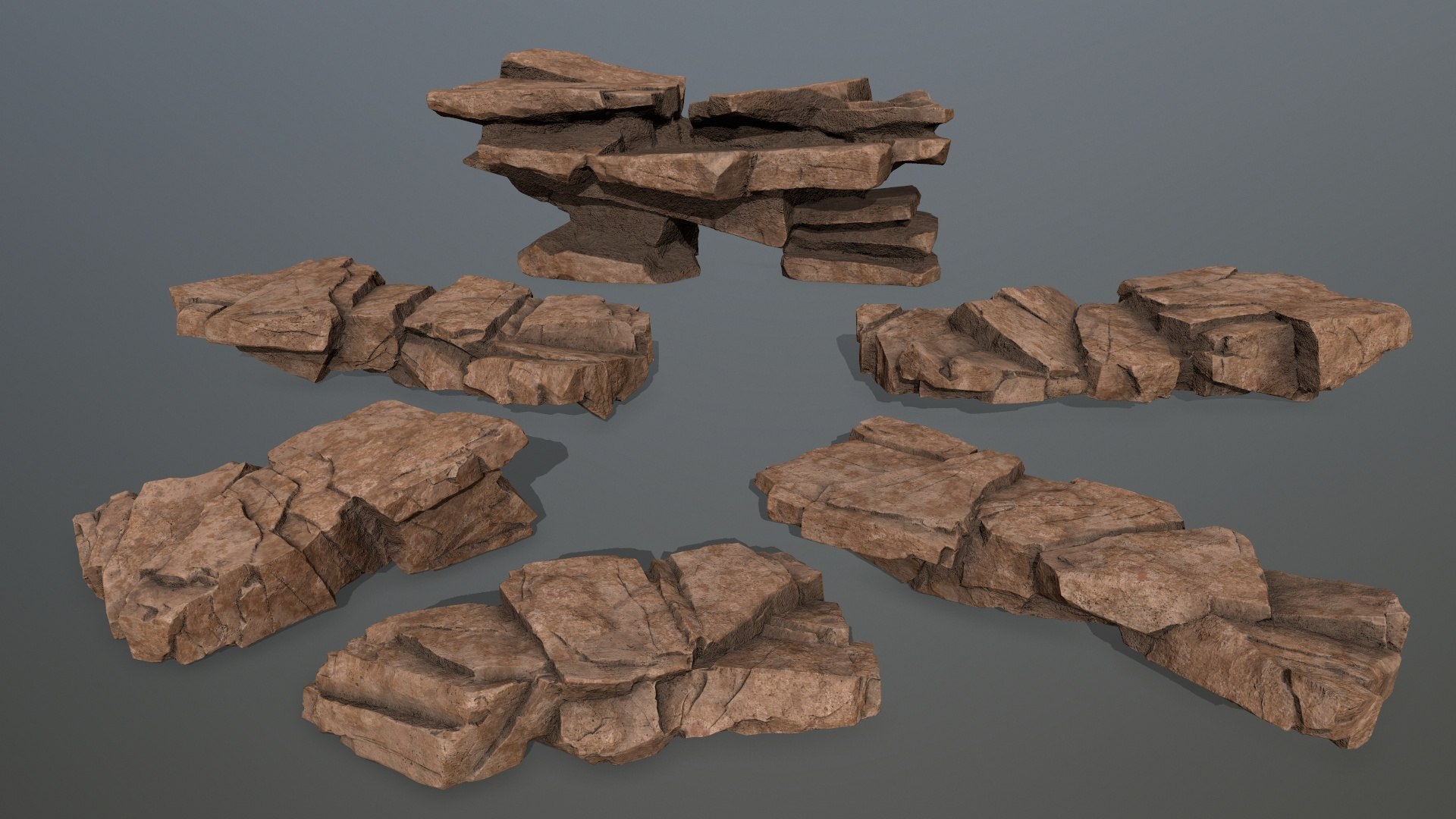 3D desert rocks - TurboSquid 2100183