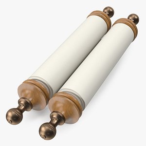 3D model Rolled Up Paper Scroll