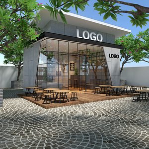 3D cafe modern