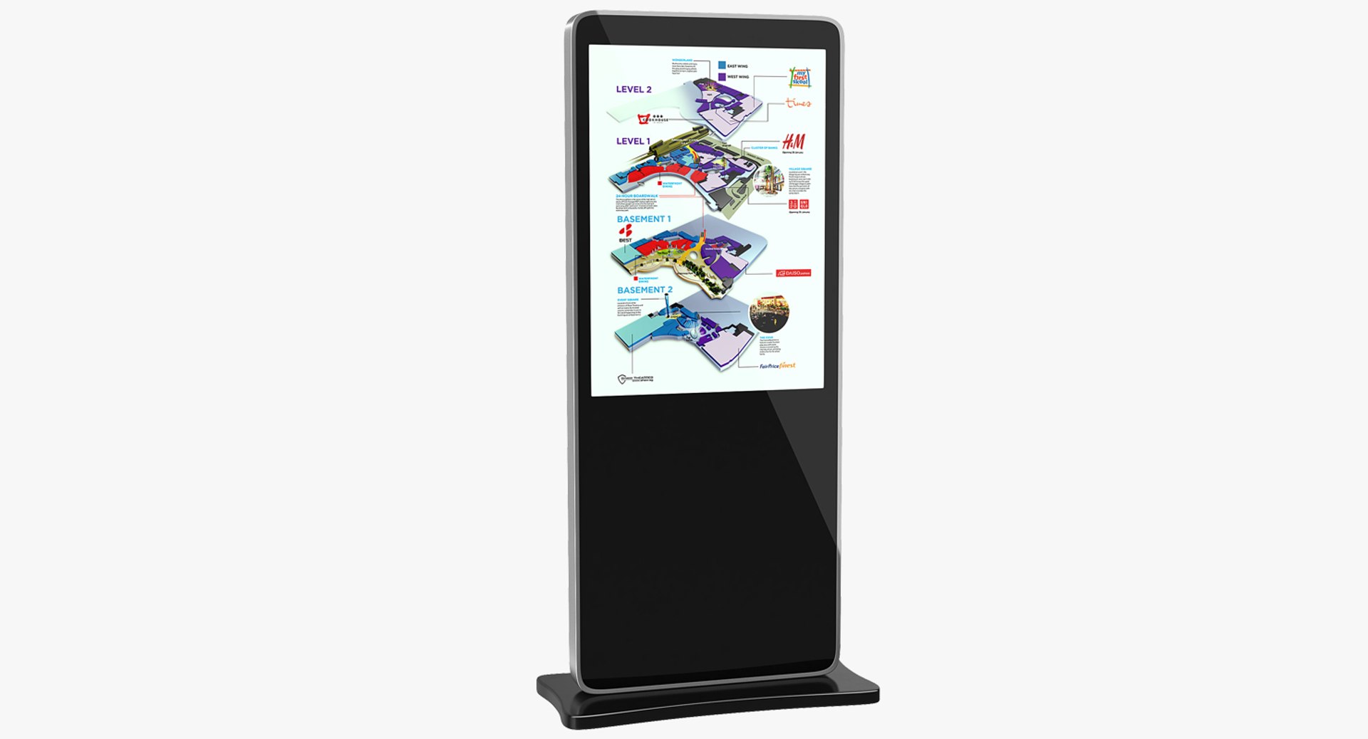 Information Kiosk Black 3D model preview