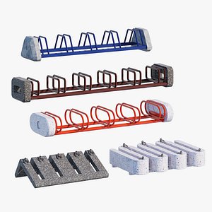 3D Bicycle parking racks model