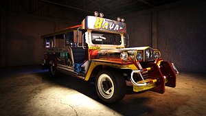 Jeepney 3D Model  Traditional Philippine Public Transport 3D model