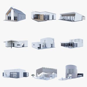 House Pack of 10 - Part 2 - Created with fully parametric Revit Families