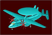 E-2D Advanced Hawkeye AEW Aircraft Assembly Model