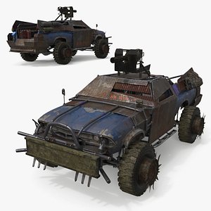 3D Postapocalyptic War Minigun Battle Pickup