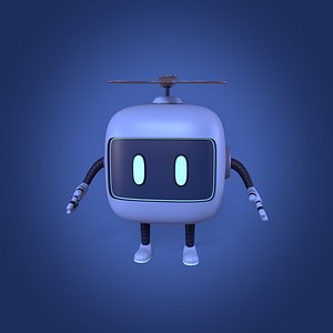 Cartoon Robot -- Rigged