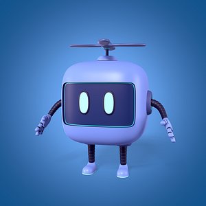 Cartoon Robot -- Rigged