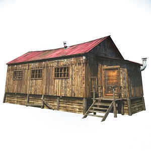 wooden barn house 3d model