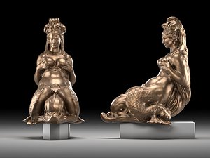 Mermaid bronzev 3D